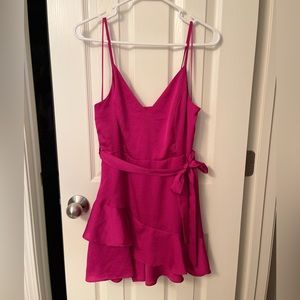 Hot pink romper dress